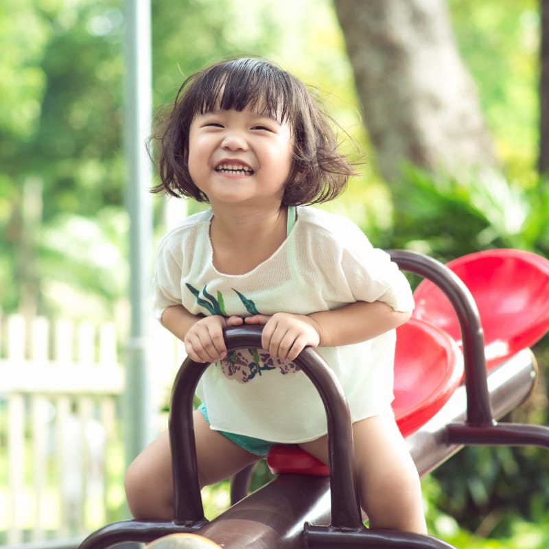 Young girl on playground