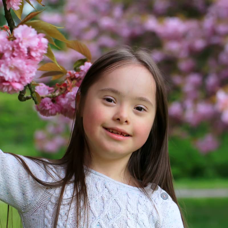 Young girl with Down Syndrome